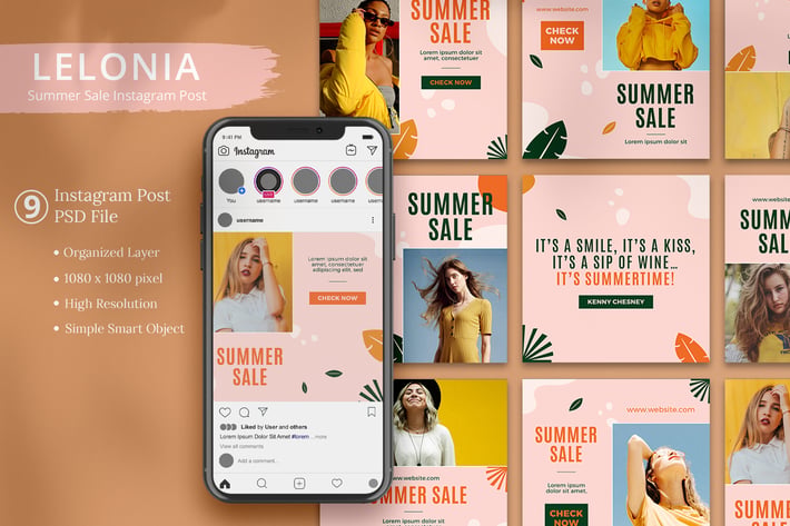 Lelonia - Summer Sale Instagram Post
