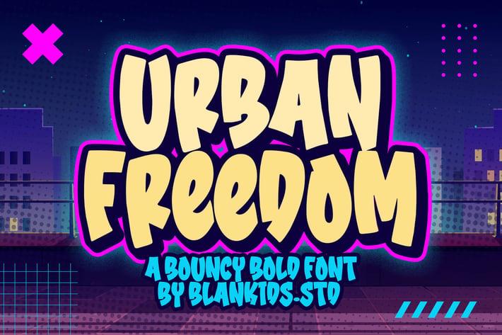 Urban Freedom a Bold Bouncy Font