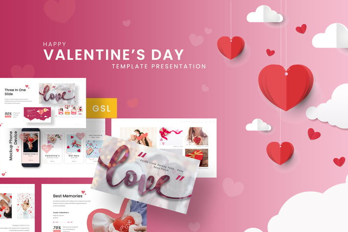 Happy Valentine - Romantic Google Slides Template