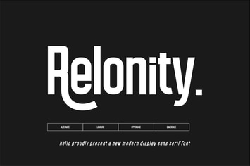 Relonity || Display Sans Serif Font