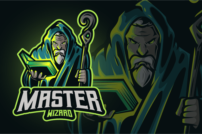 Master Wizard Mascot Logo