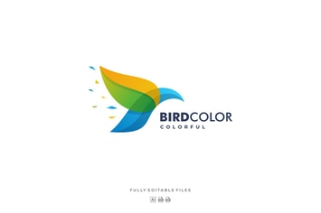 Bird Color Gradient Logo