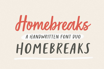 Homebreaks | Handwritten Font Duo