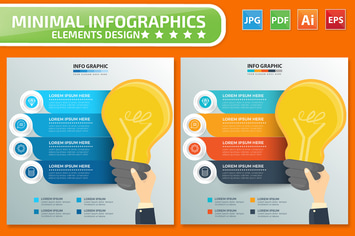 Light bulb Infographics design
