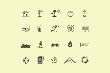 20 Holiday and Vacation Icons