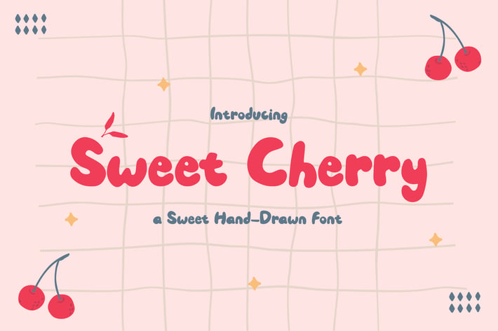 Sweet Cherry – a Sweet Hand-Drawn Font