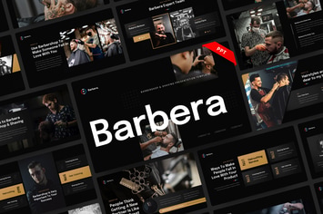 Barbera - Barbershop & Shaving PowerPoint Template