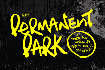 Permanent Park - 90s Graffiti HipHop Inspired Font