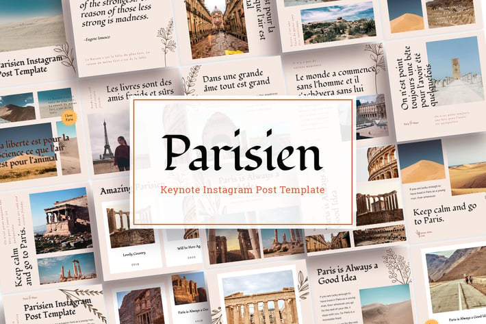 Parisien - Instagram Post Template Keynote