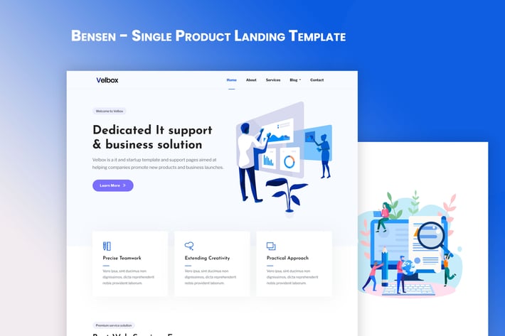 Velbox - Startup & Sass Template 