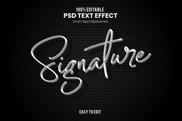Signature - 3D Text Effect PSD