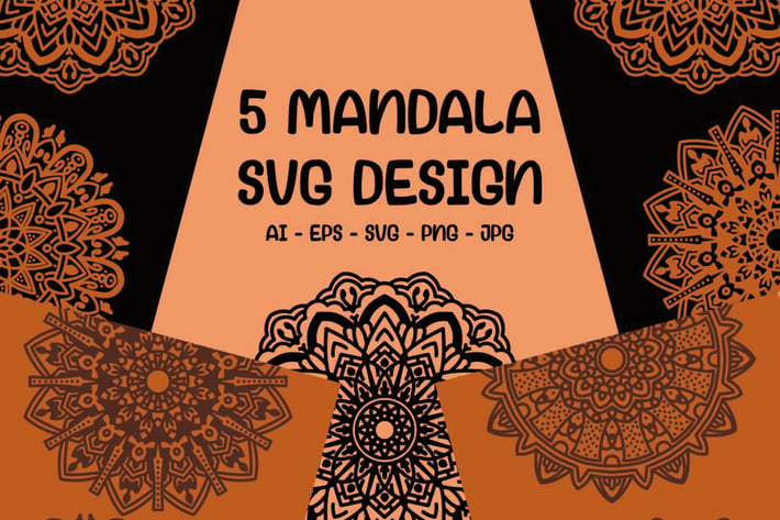 5 Mandala Svg Design