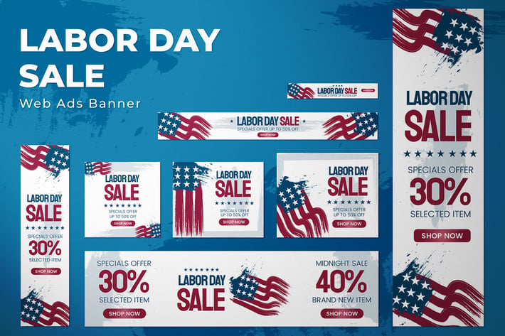 Labor Day - Web Ads Banners