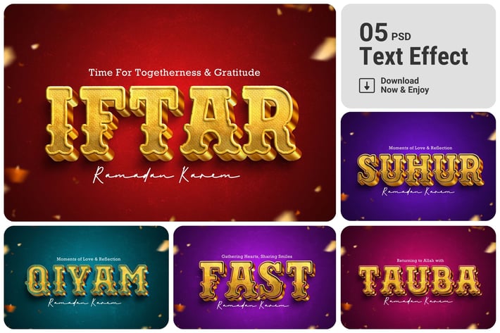 Ramadan Islamic Text Effect Set