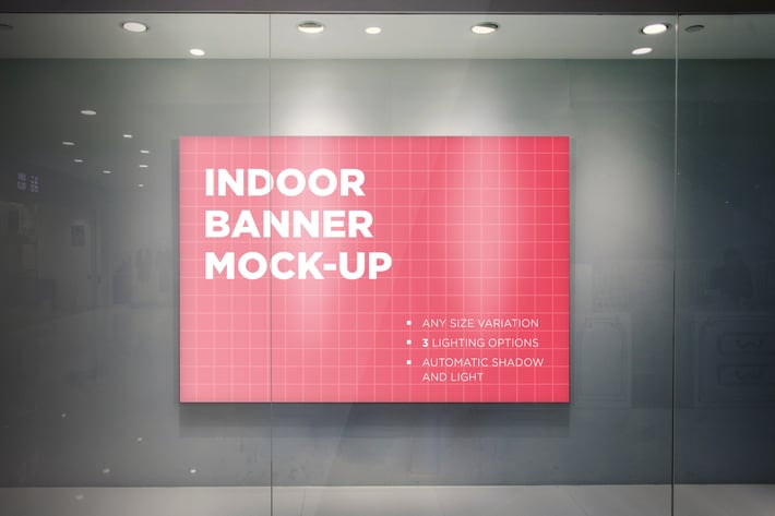 Indoor Banner Mock-Up (Resizeble)