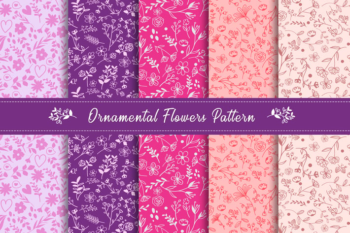 Ornamental Flowers Pattern Collection
