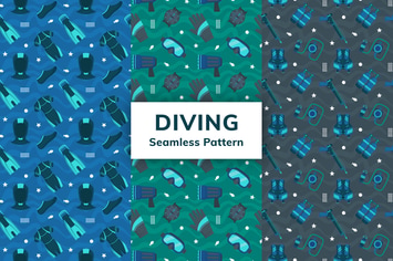 Diving Seamless Pattern