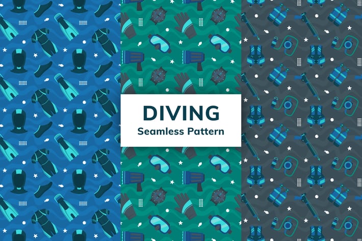 Diving Seamless Pattern