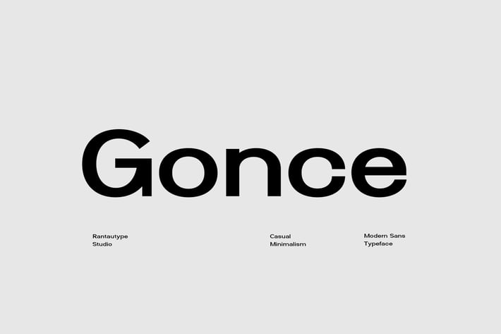 Gonce Minimalist Sans Typeface