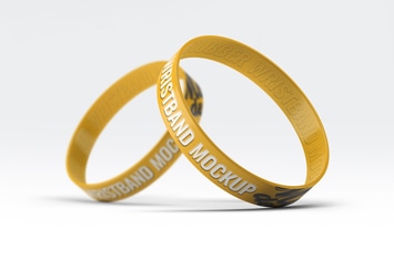 Silicone Rubber Wristband Bracelet Mock-Up