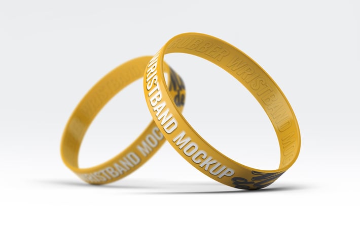 Silicone Rubber Wristband Bracelet Mock-Up