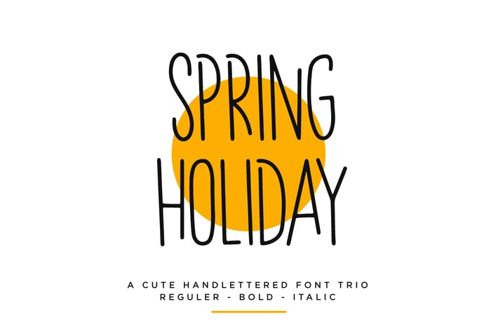 Spring Holiday | 3 Handwitten Font