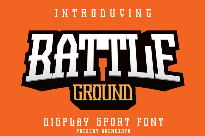 Battleground - Display Sport Font