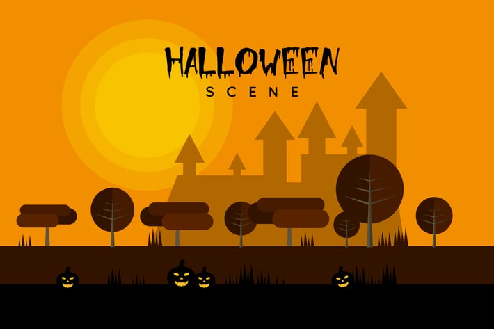 Halloween Scene - Illustration Background