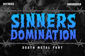 Sinners Domination Metal Horror Font