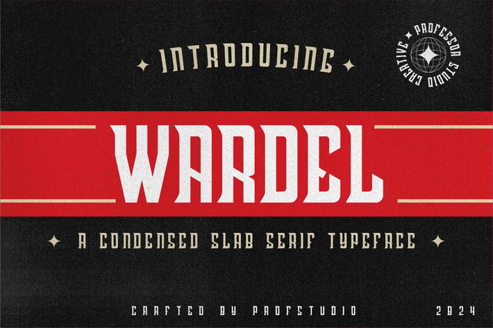 Wardel - Condensed Slab serif Typeface