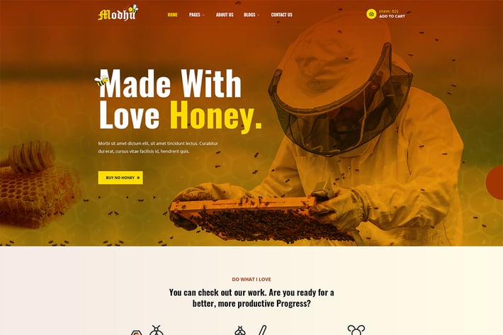 Modhu - Beekeeping and Honey PSD Template