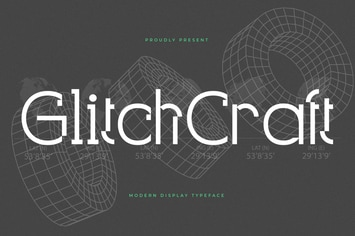 Glitchcraft Modern Display Typeface Font