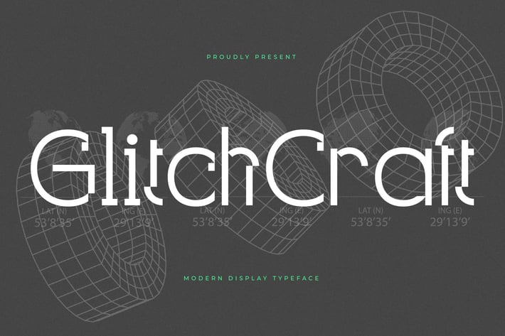 Glitchcraft Modern Display Typeface Font