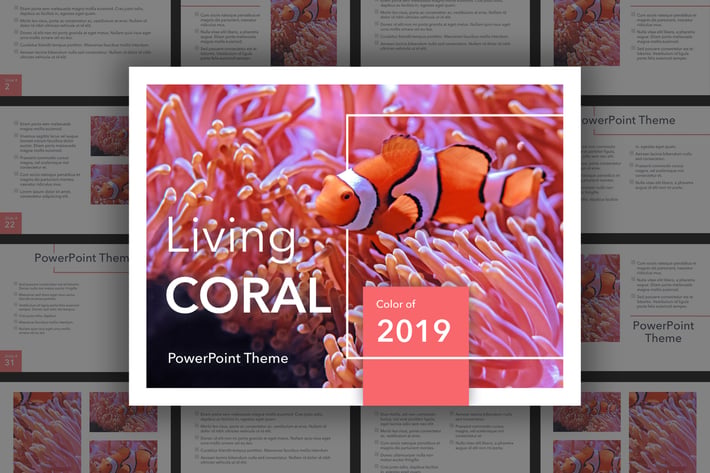 Living Coral PowerPoint Theme
