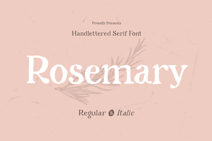 Rosemary - Handlettered Serif Font