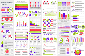 Collection Infographic Elements Template Graphics