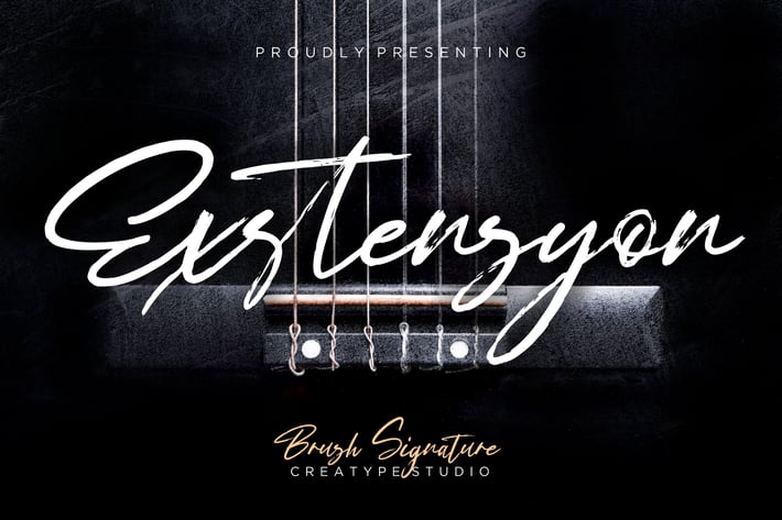Exstensyon Brush Business Font