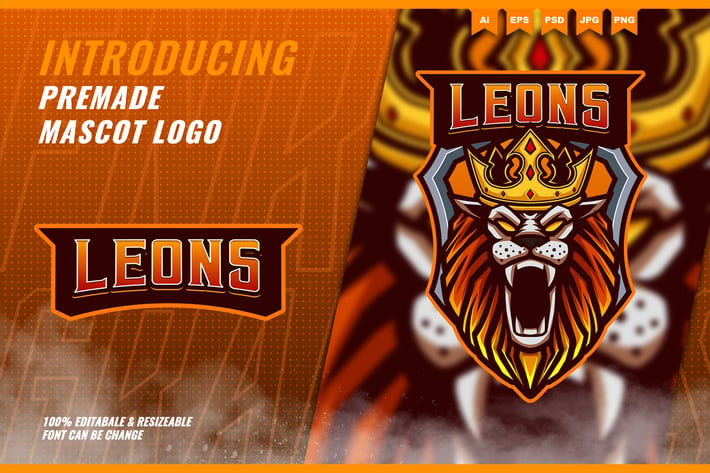 Lion King - Mascot Esport Logo Template
