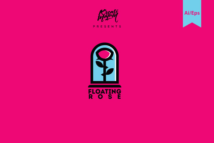 Floating Rose Logo Template