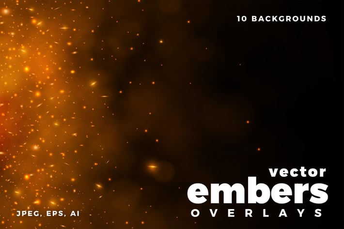 Fire Embers Vector Overlays