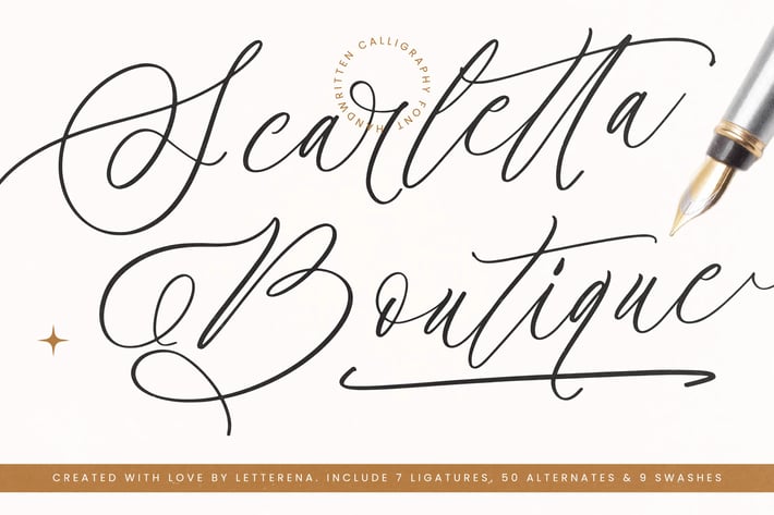 Scarletta Boutique Handwritten Calligraphy Font