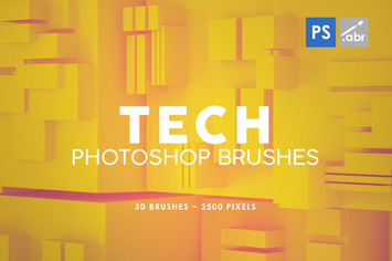 30 Tech Photoshop Stamp Brushes