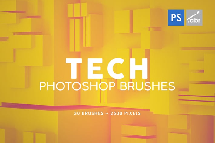 30 Tech Photoshop Stamp Brushes