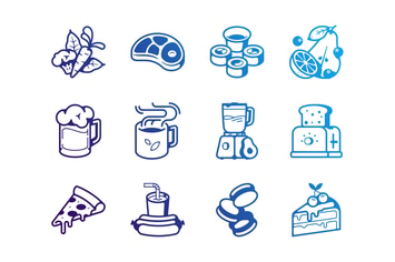Food and beverages icons