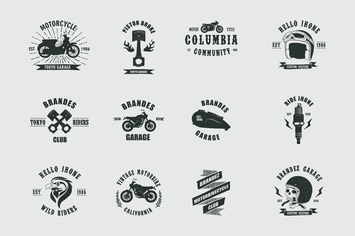 Vintage Badges Motorcycle