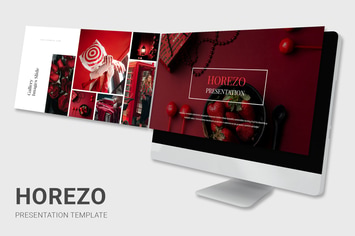 Horezo - Red Color Tone Pitch Deck Powerpoint