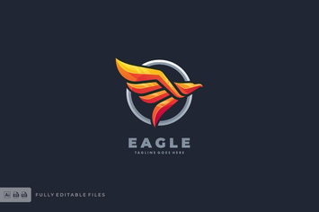 Eagle Badge Modern Logo Template