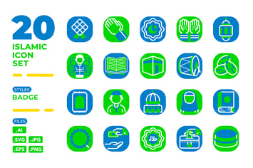 Islamic Icon Set (Badge)