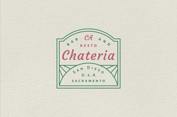 Vintage Badge Logo - Chateria Resto