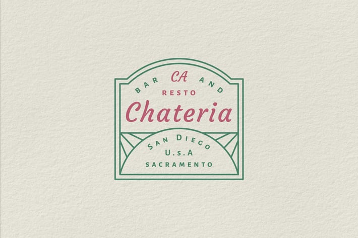 Vintage Badge Logo - Chateria Resto
